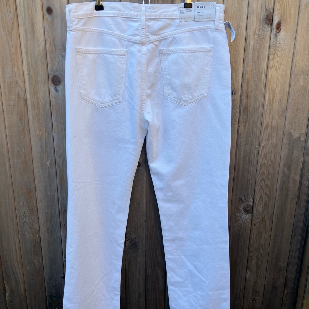 Agolde Women's Straight Leg Jeans - White - Picture 6 of 6